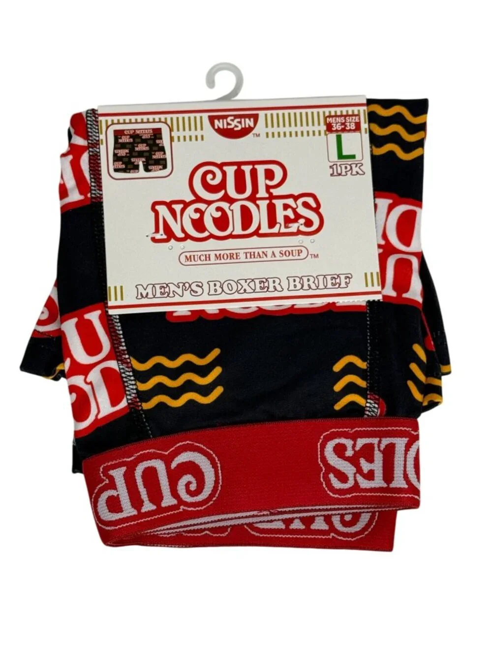 Nissin Cup Noodles Mens Boxer Briefs Size L 36-38 Novelty Underwear NWT